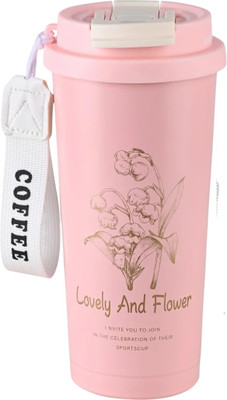 AANZIA 450 ml Steel Shaker(Pack of 1, Pink)