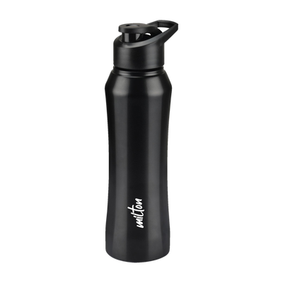 MILTON Comet Single Wall Water, Leakproof 1000 ml Stainless Steel Bottle(Pack of 1, Black)