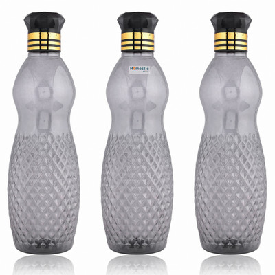 HOMESTIC by Kuber Industries 1000 ml Plastic Bottle(Pack of 3, Black)