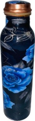 GalaxyInt New Blue Flower Design Copper Water Bottle 900 ml Bottle(Pack of 1, Multicolor, Blue, Copper)