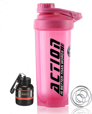 ZYRO 750 ml Plastic Shaker(Pack of 2, Pink)