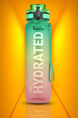 Ten Ring 1000 ml Tritan Sipper(Pack of 1, Multicolor)