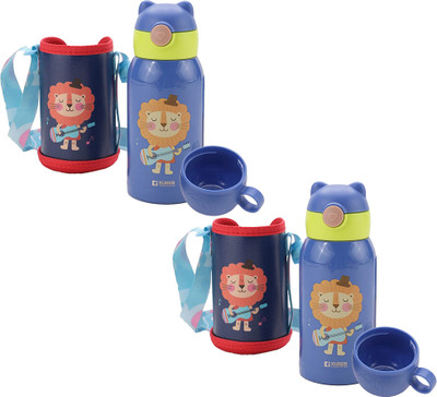 KUBER INDUSTRIES 500 ml Steel Sipper(Pack of 2, Blue)