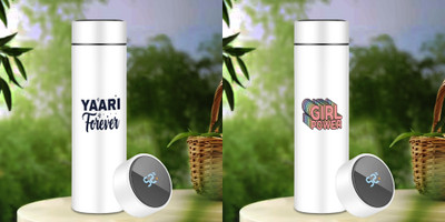 Giftsland 500 ml Steel Flask(Pack of 2, Multicolor)