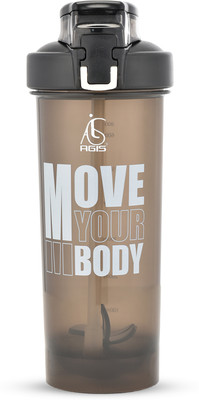 agis 800 ml Plastic Shaker(Pack of 1, Black)