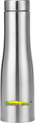 Home-pro Water Bottle Stainless Steel Curved | Light weight , Leak Proof & Rust Proof 1000 ml Bottle(Pack of 1, Silver, Steel)