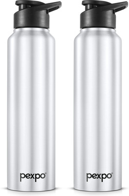 pexpo 950 ml Steel Bottle(Pack of 2, Silver)