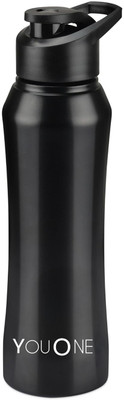 Youone 1000 ml Steel Shaker(Pack of 1, Black)