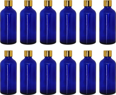 HouseOfCommon 100 ml Glass Bottle(Pack of 12, Blue)