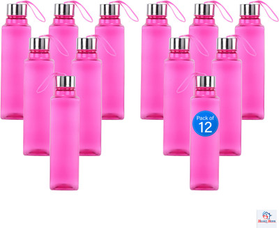Heart Home 1000 ml Plastic Bottle(Pack of 12, Pink)