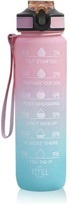 Zubix 1000 ml Plastic Shaker(Pack of 1, Pink, Blue, Yellow)