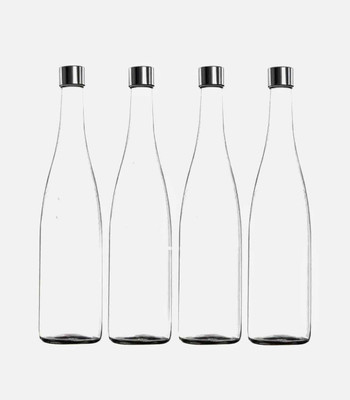 MAGINATO New clear bottle 1000 ml @nb04 1000 ml Bottle(Pack of 4, Clear, Glass)