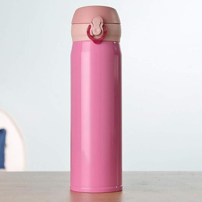AtwoZDesign 500 ml Stainless Steel, Plastic Flask(Pack of 1, Pink)