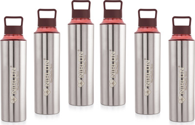 NIRLON 900 ml Steel Bottle(Pack of 6, Brown)
