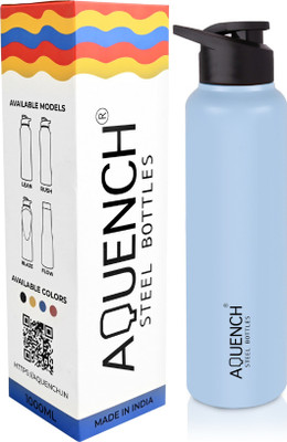 AQUENCH 1000 ml Steel Sipper(Pack of 1, Light Blue)
