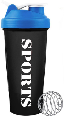 TRUE INDIAN 600 ml Plastic Shaker(Pack of 1, Blue, Black)