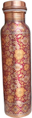 JIST OF JOY 1000 ml Copper Bottle(Pack of 1, Multicolor)