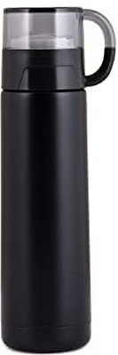 Hnagifting Water Bottle with Vacuum Insulated Hot & Cold Thermosteel Bottle 500 ml Flask(Pack of 1, Black, Steel)
