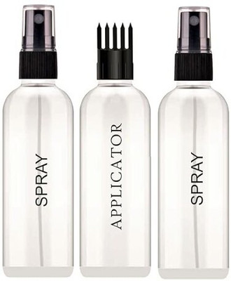 EverGlam 300 ml PET Spray Bottle(Pack of 3, Black, White)