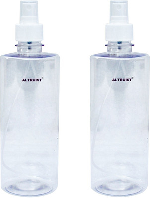 Altruist 500ml Refillable Spray Bottle With Dust Cap For Fine Mist(Pack of 2) 500 ml Spray Bottle(Pack of 2, White, PET)