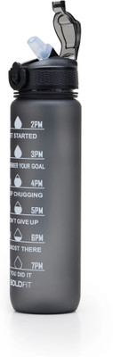 BOLDFIT 1000 ml Plastic Shaker(Pack of 1, Black)