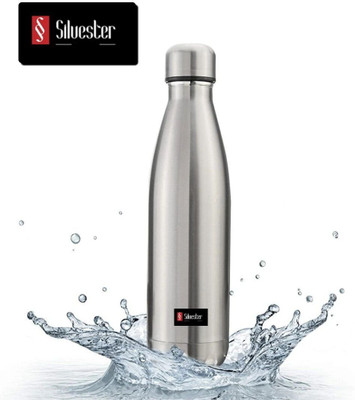 Silvester 1000 ml Steel Bottle(Pack of 1, Silver)