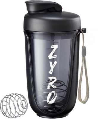ZYRO 500 ml Plastic Shaker(Pack of 1, Black)