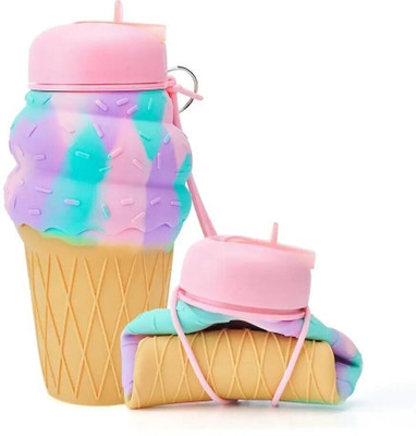 BIG STEPPER 500 ml Silicone Sipper(Pack of 1, Pink)