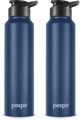 pexpo 750 ml Steel Bottle(Pack of 2, Blue)