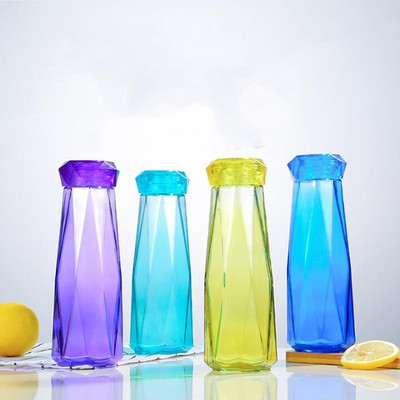 Darsh Enterprise Plastic BPA Free Water Bottle Set of 4 Pcs for Kitchen Water Bottle for Fridge 1000 ml Bottle(Pack of 4, Multicolor, Plastic)