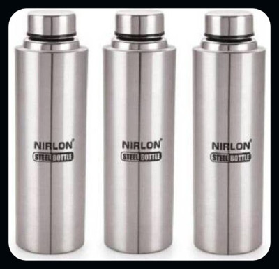 Trendblend 1000 ml Steel Bottle(Pack of 3, Silver)