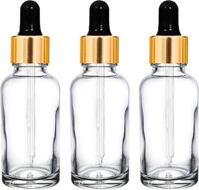 ceeyu Clear Glass Bottle 30 ml Bottle(Pack of 3, Clear, Glass)