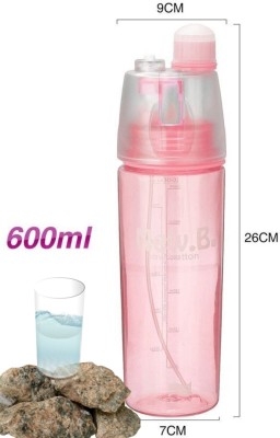 CRAZYGOL Spray Water Bottle600ml multicolour_8011 600 ml Spray Bottle(Pack of 1, Blue, Grey, Yellow, Pink, Plastic)