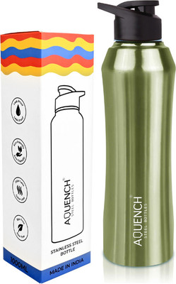 AQUENCH 1000 ml Steel Sipper(Pack of 1, Green)