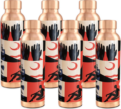 KUBER INDUSTRIES 950 ml Copper Bottle(Pack of 6, Copper)
