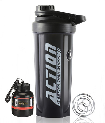 ZYRO 750 ml Plastic Shaker(Pack of 2, Black)
