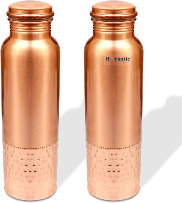 HOMESTIC by Kuber Industries 1000 ml Copper Bottle(Pack of 2, Copper)