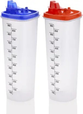DLMART 1000 ml Plastic Bottle(Pack of 2, Red, Blue)