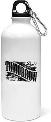 HopOffer T1_Dont worry about - bottle of illustration designs 600 ml Bottle(Pack of 1, White, Aluminium)