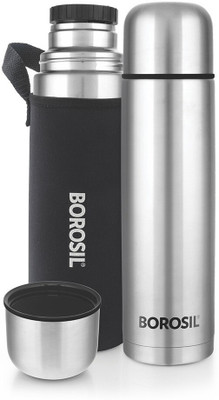 BOROSIL 1000 ml Steel Flask(Pack of 1, Steel/Chrome)