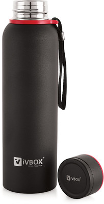 iVBOX 850 ml Steel Bottle(Pack of 1, Black)