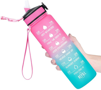 flerific 01 1000 ml Water Bottle(Set of 1, Multicolor)