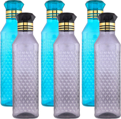 KUBER INDUSTRIES 1000 ml Plastic Bottle(Pack of 6, Multicolor)