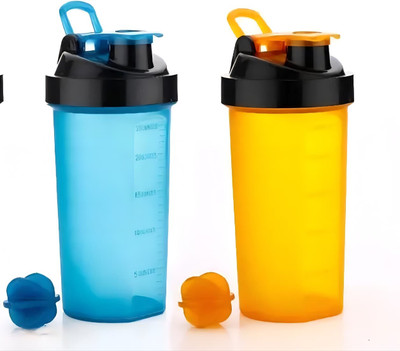 SkyWorld 600 ml Plastic Shaker(Pack of 2, Multicolor)