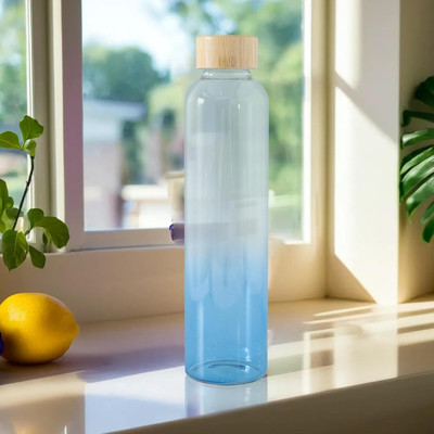 KUBER INDUSTRIES 750 ml Glass Bottle(Pack of 1, Blue)