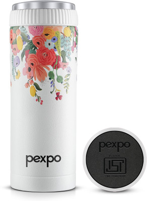 pexpo 430 ml Steel Flask(Pack of 1, White)