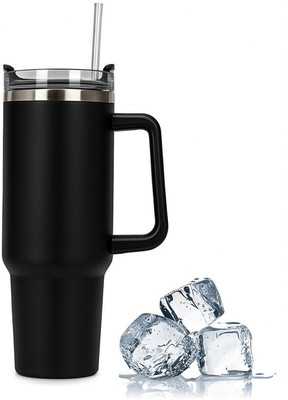 theyellowsilver 1200 ml Steel Flask(Pack of 1, Black)