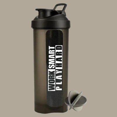THINKFIT 700 ml Plastic Shaker(Pack of 1, Black)