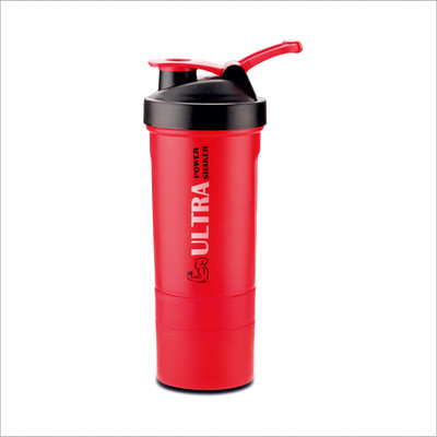 Trueware 600 ml Plastic Shaker(Pack of 1, Red)