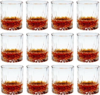 Somil (Pack of 12) Multipurpose Drinking Glass -B558 Glass Set Whisky Glass(200 ml, Glass, Clear)